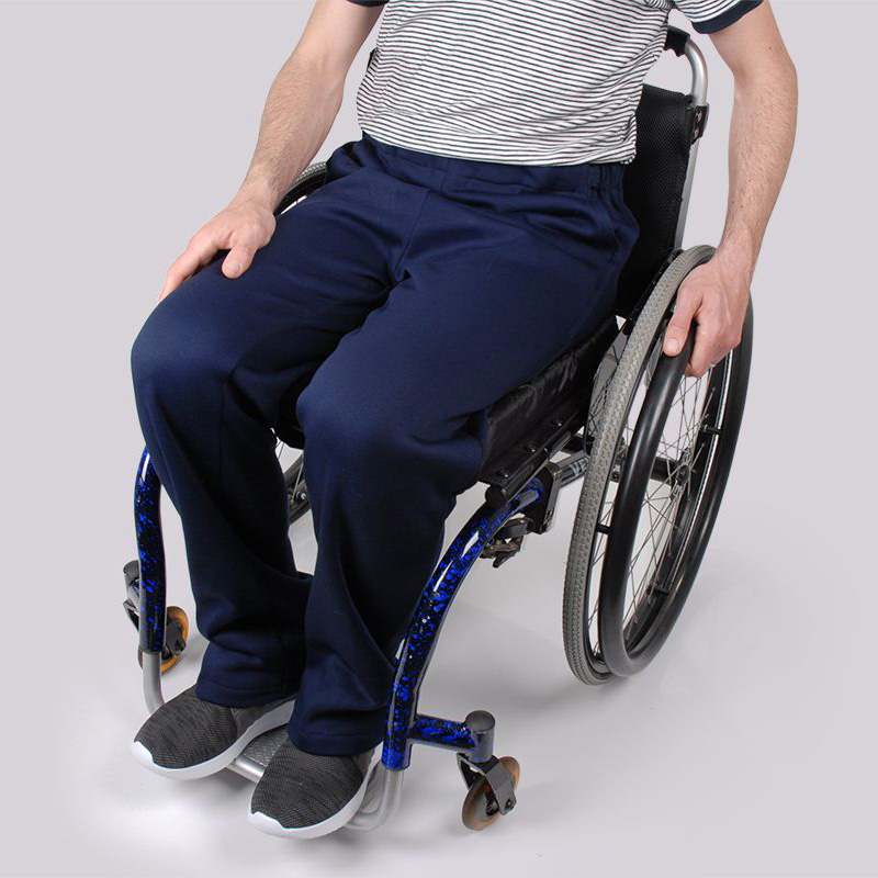 Drop Front Jersey Wheelchair Trousers