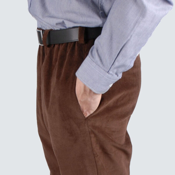 Men's Elasticated Waist Pull On Cord Trousers